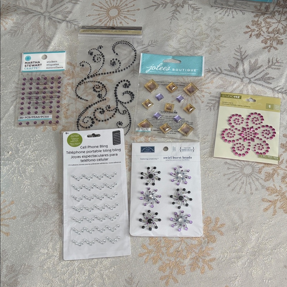 Assorted Craft Gem Embellishments Stickers